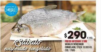 Coto Sábalo eviscerado congelado oferta