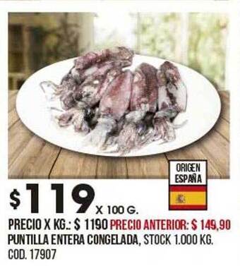 Coto Puntilla entera congelada oferta