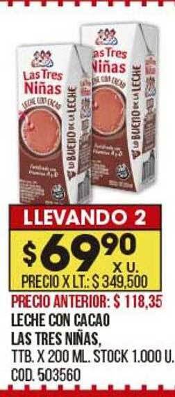 Coto Leche con cacao las tres niñas oferta
