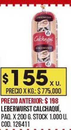 Coto Leberwurst calchaquí oferta