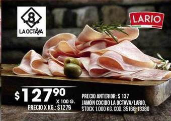 Coto Jamón cocido la octava lario oferta