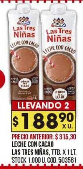 Coto Leche con cacao las tres niñas oferta