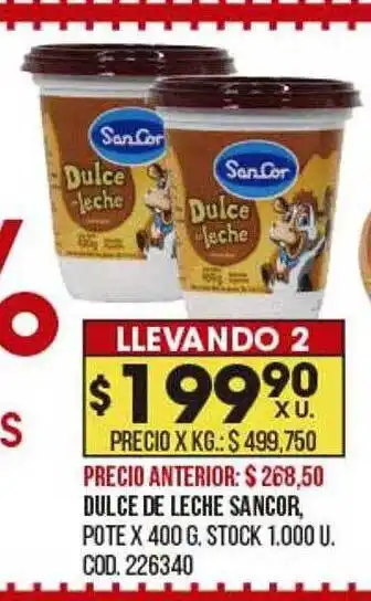 Coto Dulce de leche sancor oferta