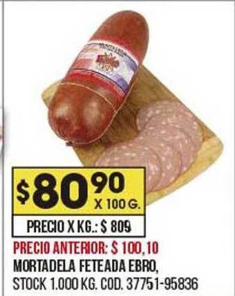 Coto Mortadela feteada ebro oferta