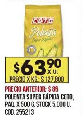 Coto Polenta super rápida coto oferta