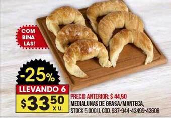 Coto Medialunas de grasa manteca oferta