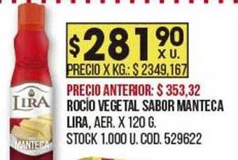 Coto Rocío vegetal sabor manteca lira oferta