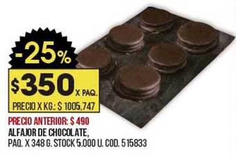 Coto Alfajor de chocolate oferta