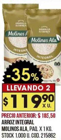 Coto Arroz integral molinos ala oferta