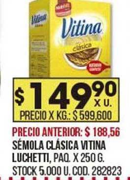 Coto Sémola clásica vitina luchetti oferta