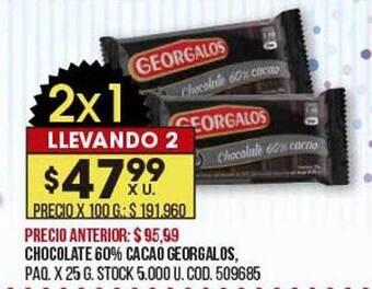 Coto Chocolate 60% cacao georgalos oferta