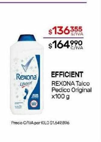 Nini Mayorista Efficient rexona talco pedico original oferta