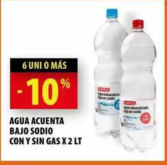 Punto Mayorista Agua acuenta bajo sodio con y sin gas oferta