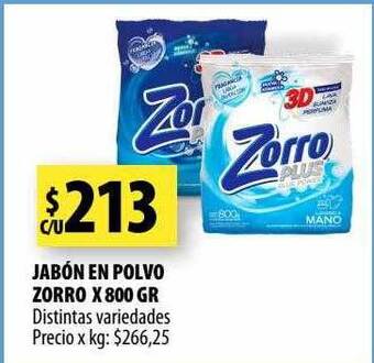 Punto Mayorista Jabón en polvo zorro oferta