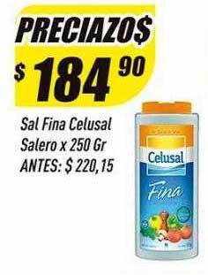 Supermercados Comodin Sal fina celusal salero oferta