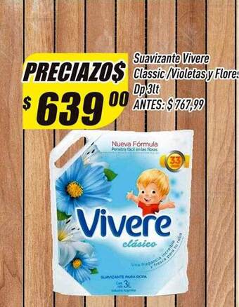 Suavizante vivere classic violetas y flores