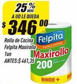 Supermercados Comodin Rollo de cocina felpita maxirollo 25% desc. oferta