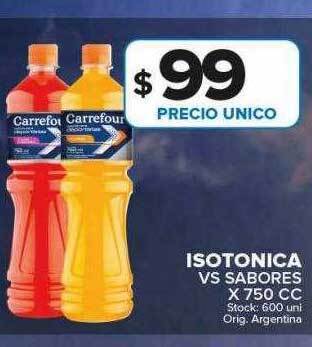 Carrefour Maxi Isotonica vs sabores oferta