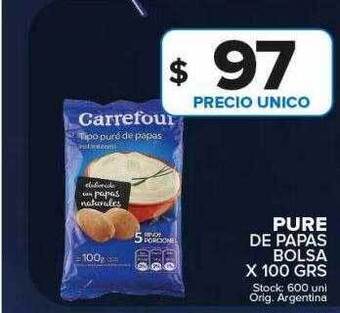 Carrefour Maxi Pure de papas bolsa oferta