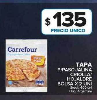 Carrefour Maxi Tapa p pascualina criolla hojaldre bolsa oferta