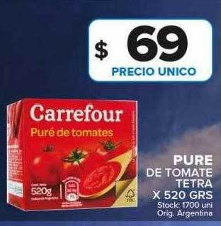 Carrefour Maxi Pure de tomate tetra oferta