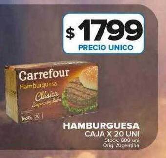 Carrefour Maxi Hamburguesa caja oferta