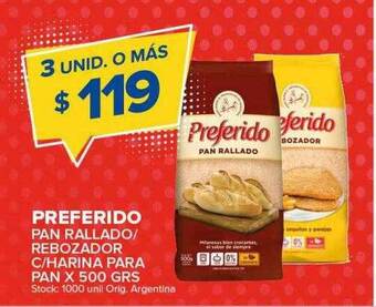 Carrefour Maxi Preferido pan rallado rebozador c harina para pan oferta