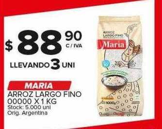 Carrefour Maxi Maria arroz largo fino 00000 oferta