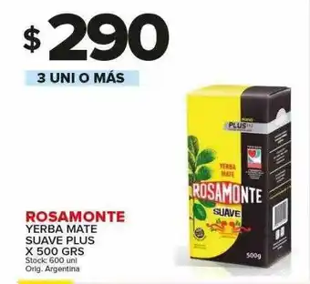 Carrefour Maxi Rosamonte yerba mate suave plus oferta