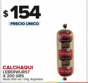 Carrefour Maxi Calchaqui leberwurst oferta