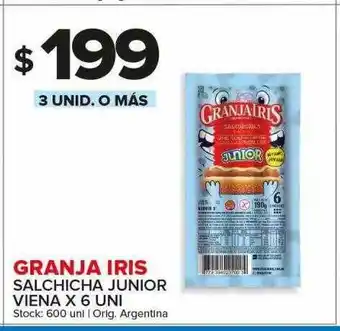 Carrefour Maxi Granja iris salchicha junior viena oferta