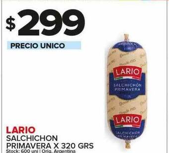 Carrefour Maxi Lario salchichon primavera oferta