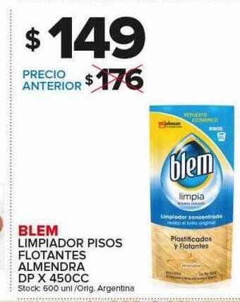 Carrefour Maxi Blem limpiador pisos flotantes almendra oferta