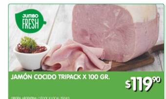 Jumbo Jamón cocido tripack oferta