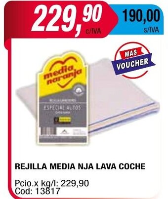 Maxiconsumo Rejilla Media Nja Lava Coche oferta