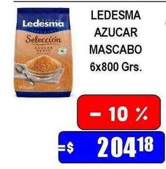 Dulcenter Ledesma azucar mascabo oferta