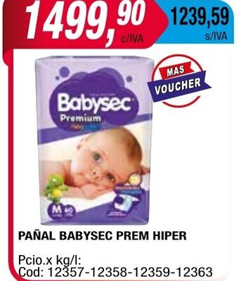 Maxiconsumo Babysec Panal Prem Hiper oferta