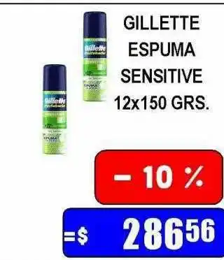 Dulcenter Gillette espuma sensitive oferta