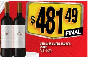 Supermercados Yaguar Vino alma mora malbec oferta