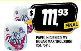 Supermercados Yaguar Papel higienico my hogar max oferta
