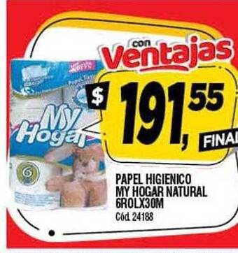 Supermercados Yaguar Papel higienico my hogar natural oferta