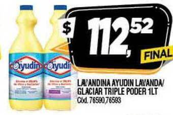 Supermercados Yaguar Lavandina ayudin lavanda glaciar triple poder oferta