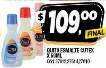 Supermercados Yaguar Quita esmalte cutex oferta