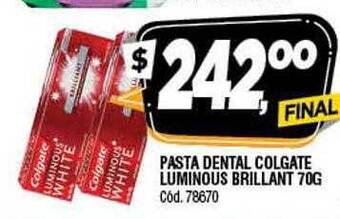 Supermercados Yaguar Pasta dental colgate luminous brillant oferta