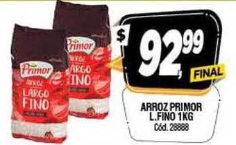 Supermercados Yaguar Arroz primor l. fino oferta