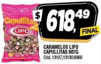 Supermercados Yaguar Caramelos lipo capullitas oferta