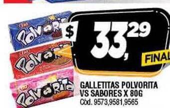 Supermercados Yaguar Galletitas polvorita vs sabores oferta