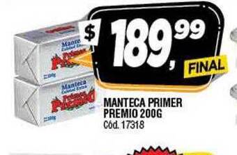 Supermercados Yaguar Manteca primer premio oferta
