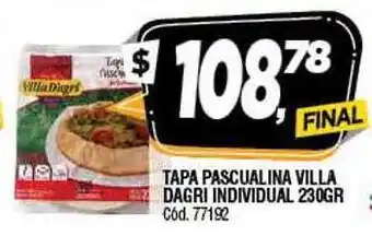 Supermercados Yaguar Tapa pascualina villa dagri individual oferta