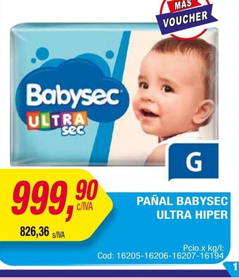 Maxiconsumo Babysec Panal Ultra Hiper oferta